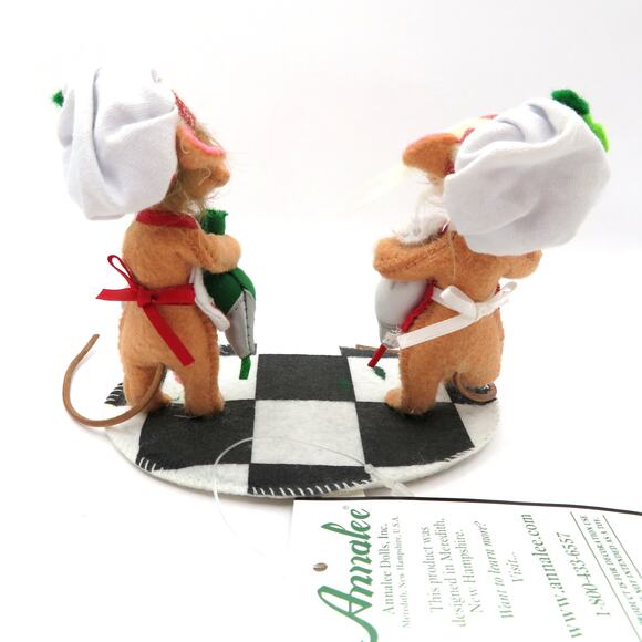 Annalee 4" Frosting Fight Mice Felt Figurine Christmas Mouse Holiday Decoration - Picture 7 of 10